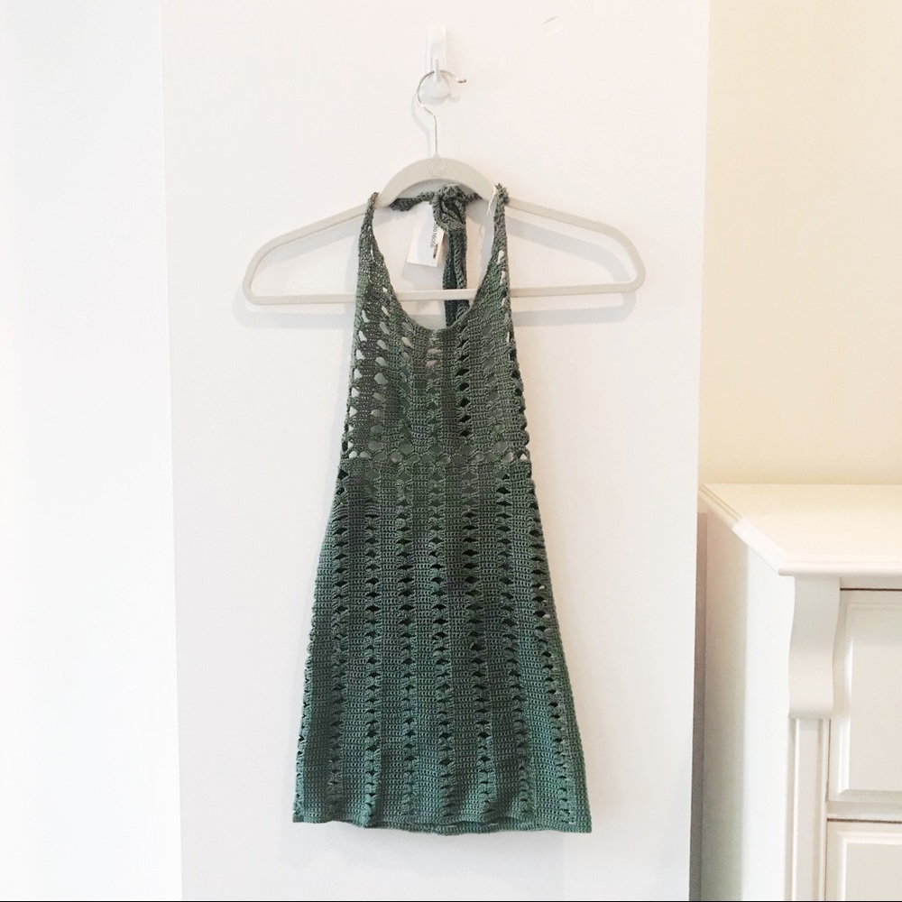 ❌SOLD Free People Vintage Crochet Halter Top